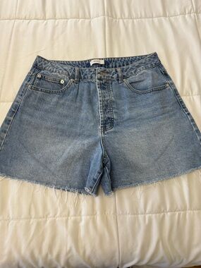 Forever 21 Light Blue High-Rise Denim Cutoff Shorts